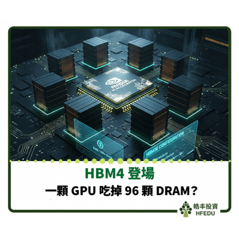 【HBM4 登場:一顆 GPU 吃掉 96 顆 DRAM,缺貨只會更嚴重?】